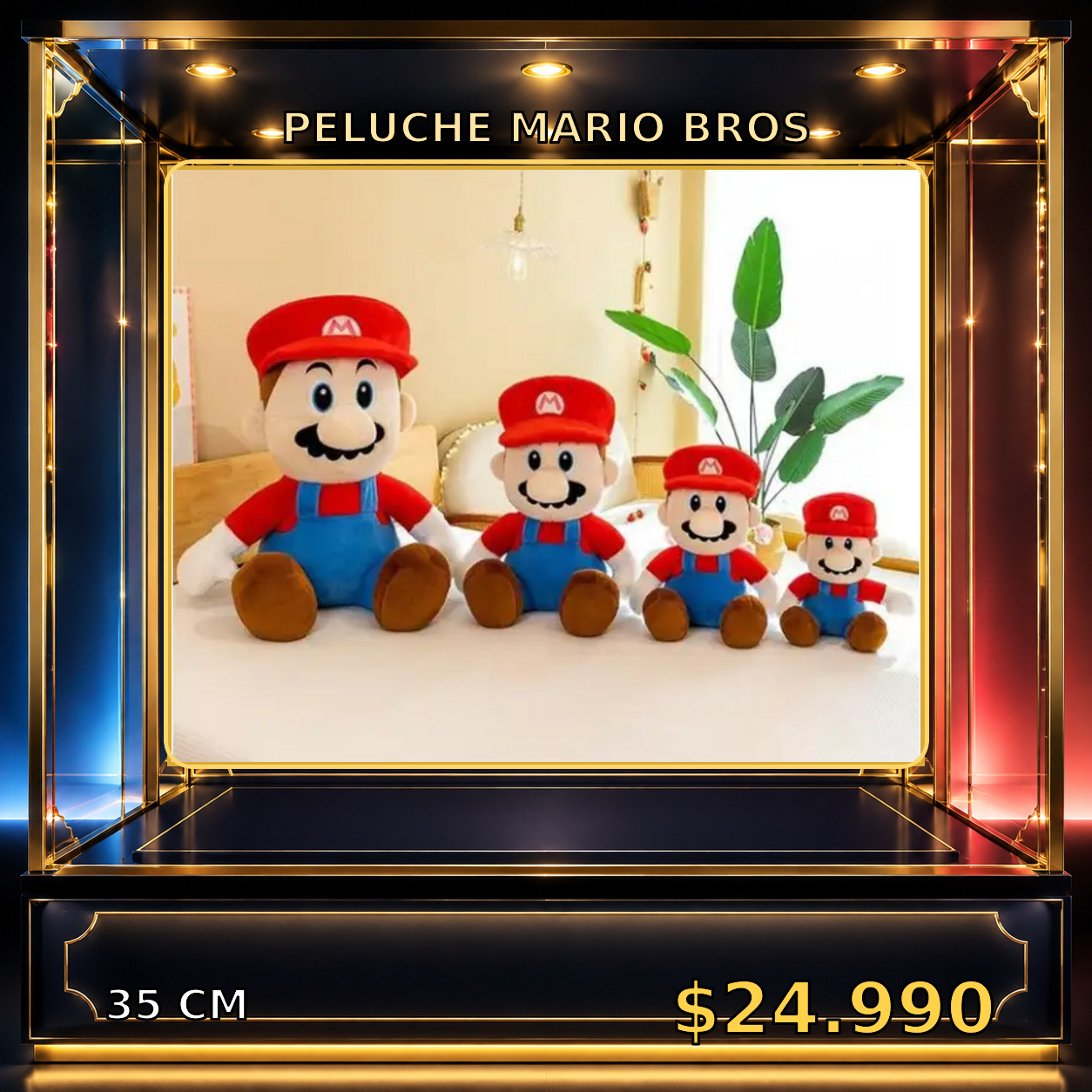 PELUCHE MARIO BROS 35 CM – SUAVE Y ABRAZABLE
